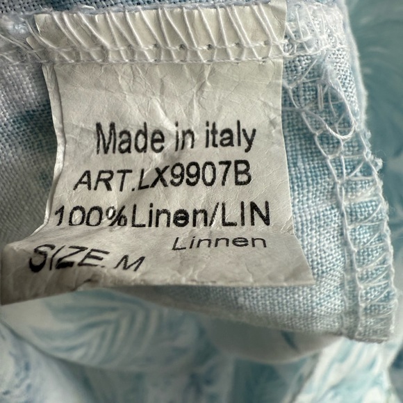NWOT Lungo L’arno Linen Floral Blue Maxi Dress - Picture 7 of 7